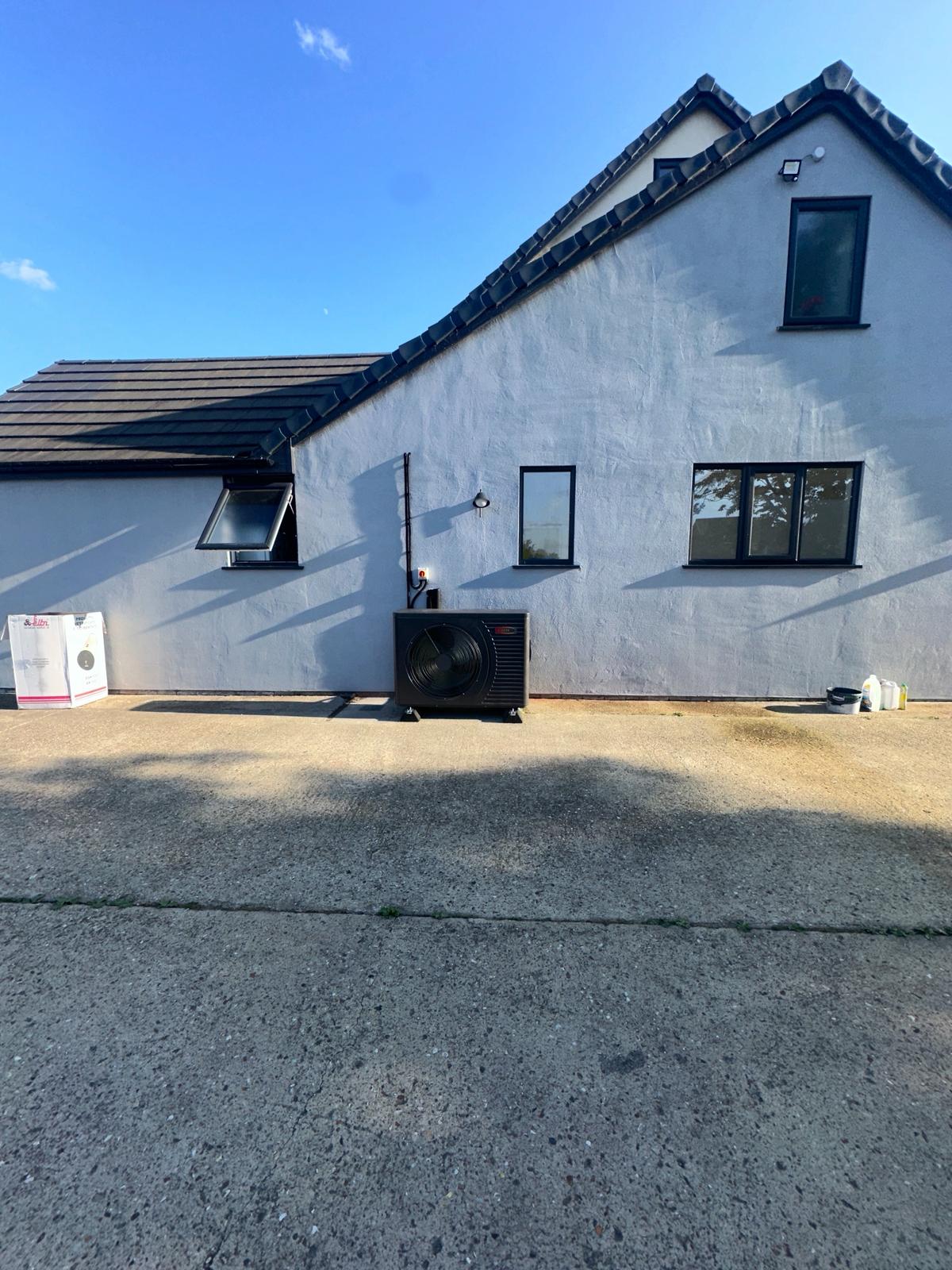 Modern Home with Air Source Heat Pump Installation in Lancashire